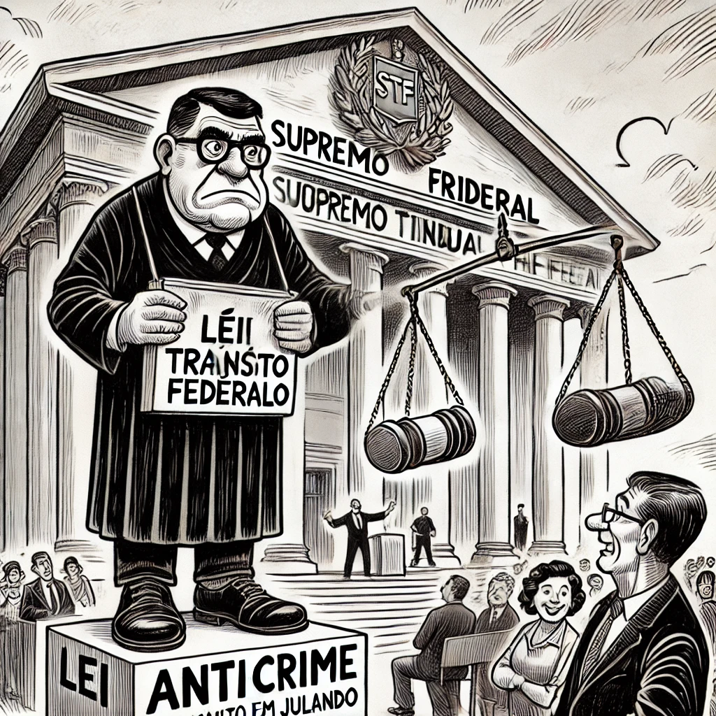 -Uma-charge-representando-o-Supremo-Tribunal-Federal-com-uma-figura-de-um-juiz-segurando-uma-balanca.-De-um-lado-da-balanca-esta-escrito-Lei-Anticri.